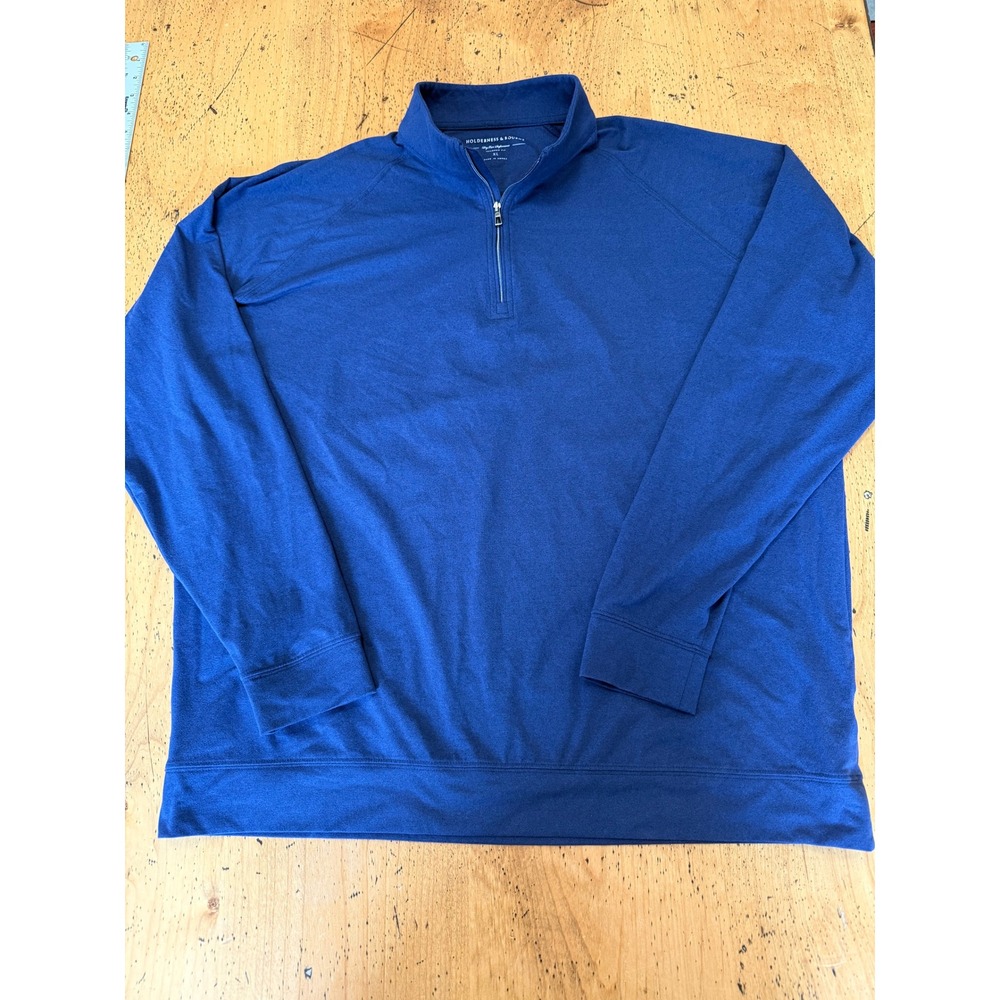 Holderness & Bourne Westland XL Navy Blue Quarter Zip Performance Pullover